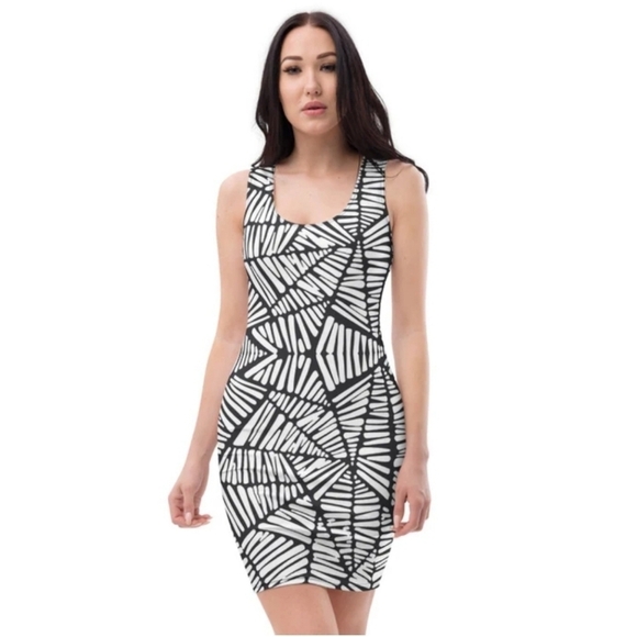 Opening Ceremony Black/White Striped Piped Argyle Two-Tone Bodycon Dress XS - Picture 1 of 11